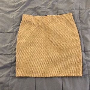 Loft Light Gray Stretchy Mini Skirt